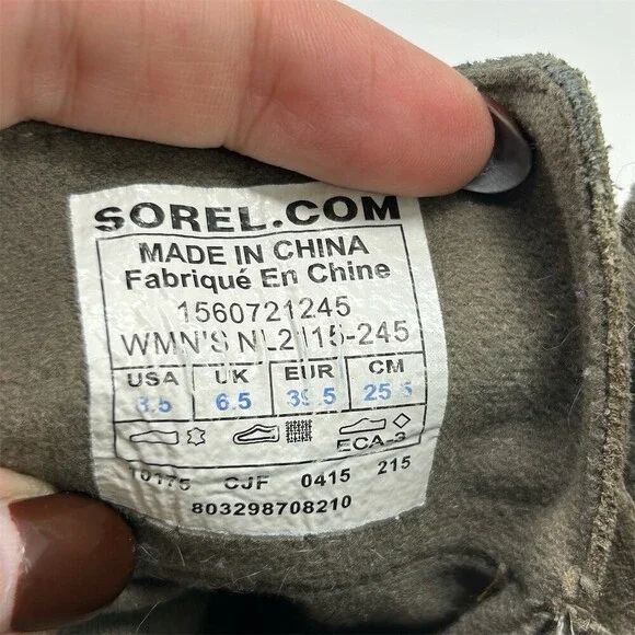 Sorel Toronto Lace Wedge Waterproof Light Brown Ankle Boots Womens US 8.5 - Picture 11 of 11